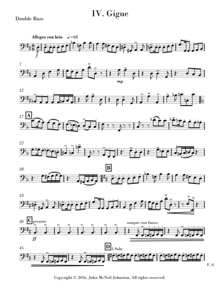 Divertimento For Strings Iv Gigue Parts Sheet Music