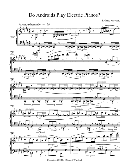 Do Androids Play Electric Pianos Sheet Music