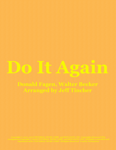 Do It Again Sheet Music