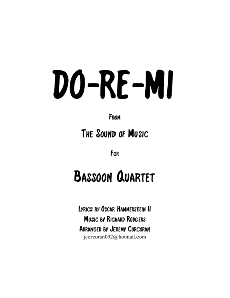 Do Re Mi For Bassoon Quartet Sheet Music