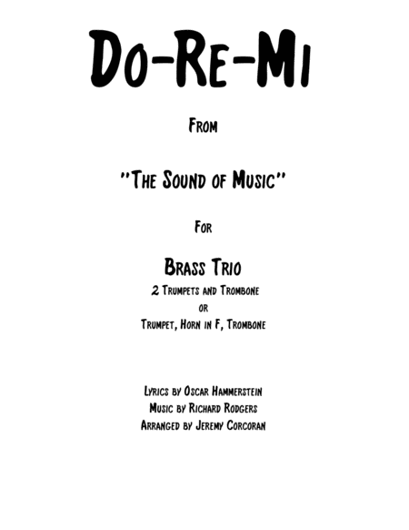 Do Re Mi For Brass Trio Sheet Music