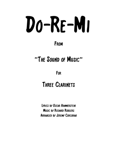 Free Sheet Music Do Re Mi For Three Clarinets