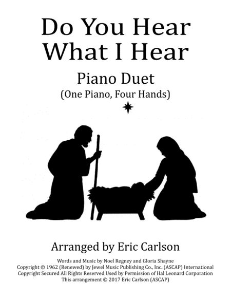 Do You Hear What I Hear Duet 1 Piano 4 Hands Sheet Music