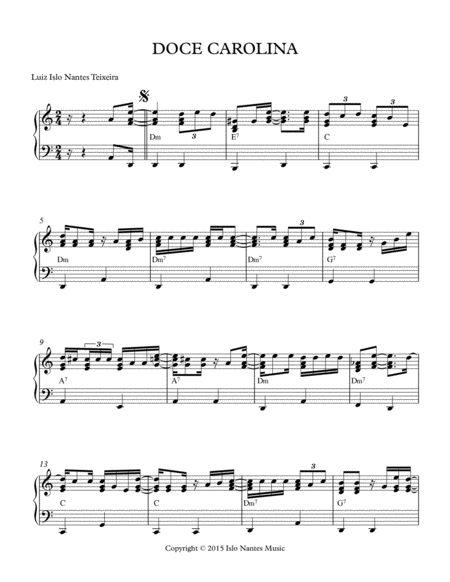 Doce Carolina Sheet Music