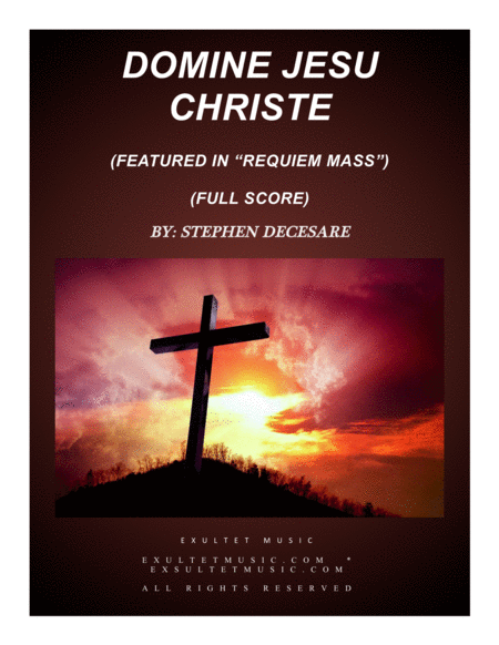 Domine Jesu Christe From Requiem Mass Full Score Sheet Music