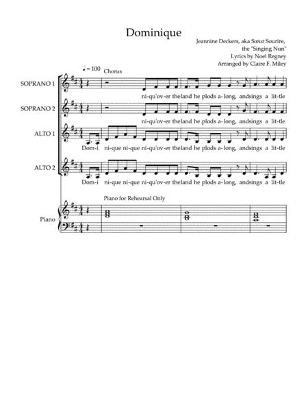 Dominique Sheet Music