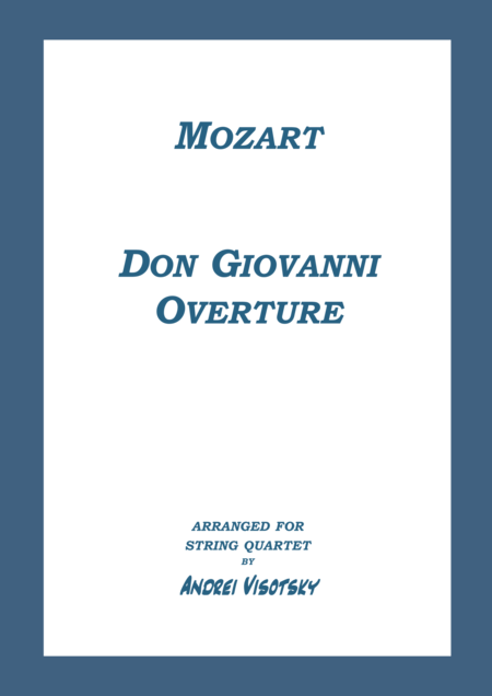 Don Giovanni Don Juan Overture Sheet Music