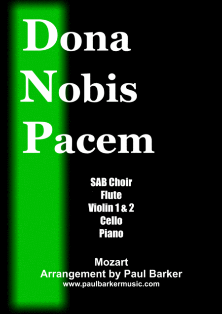 Dona Nobis Pacem Score And Parts Sheet Music