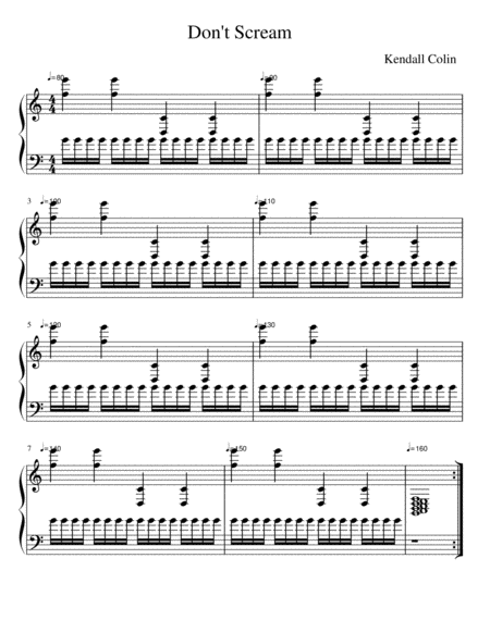 Dont Scream Sheet Music