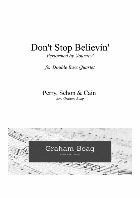 Dont Stop Believin For Double Bass Quartet Sheet Music