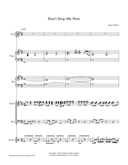 Dont Stop Me Now Ie058 Sheet Music