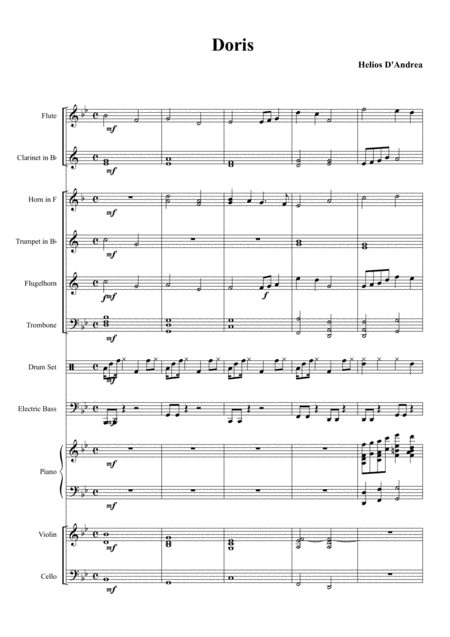 Doris Song For Chamber Orchestra Sheet Music