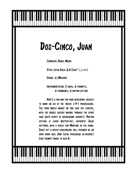 Free Sheet Music Dos Cinco Juan