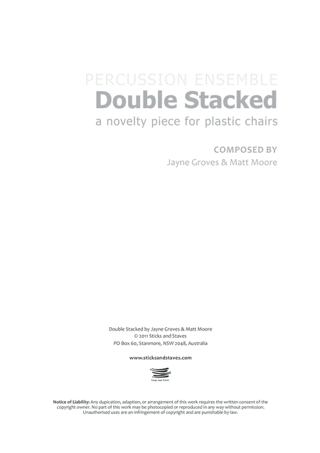 Double Stacked Sheet Music