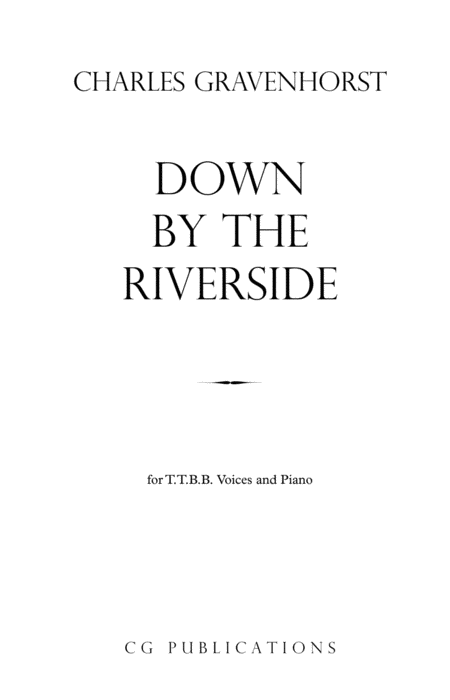 Down By The Riverside Ttbb With Piano Sheet Music