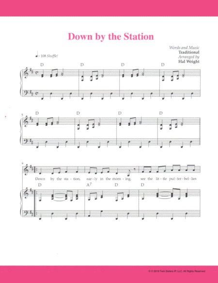 Free Sheet Music Down By The Station
