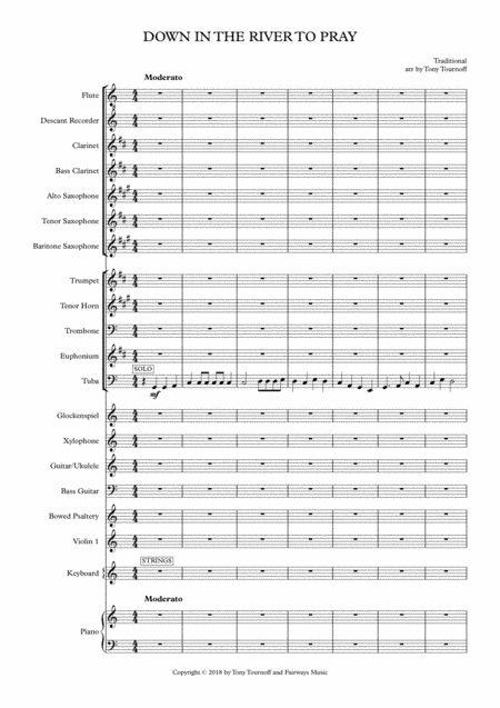 Down In The River To Pray Mixed Ensemble Sheet Music