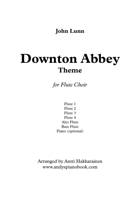 Free Sheet Music Downton Abbey Theme Flute Choir