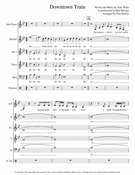 Downtown Train Satb A Cappella Sheet Music