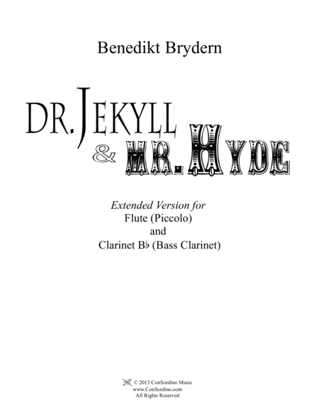 Free Sheet Music Dr Jekyll And Mr Hyde Extended Version