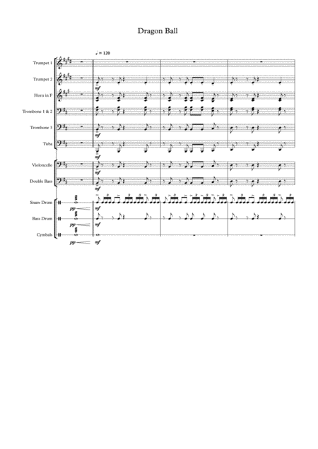 Dragon Ball Limit Breaker Brass Band Concert Ensemble Sheet Music