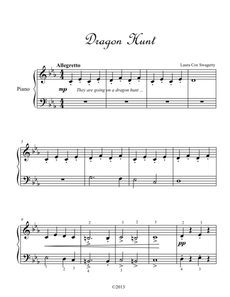 Free Sheet Music Dragon Hunt