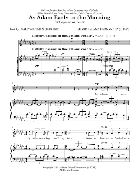 Dreamsville From Peter Gunn Clarinet Quintet Or Choir Sheet Music