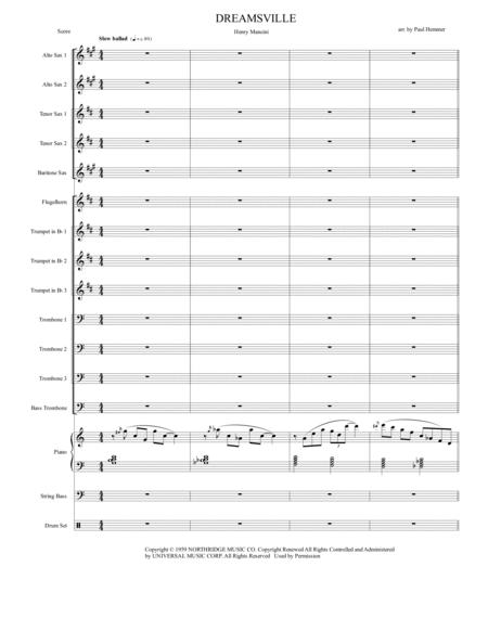 Dreamsville Stage Band Aattb Fluegelhorn French Horn Alt 3 Trumpets 4 Trb 3 Rhythm Sheet Music