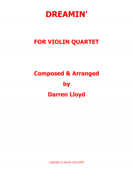 Dresmin Violin Quartet Sheet Music