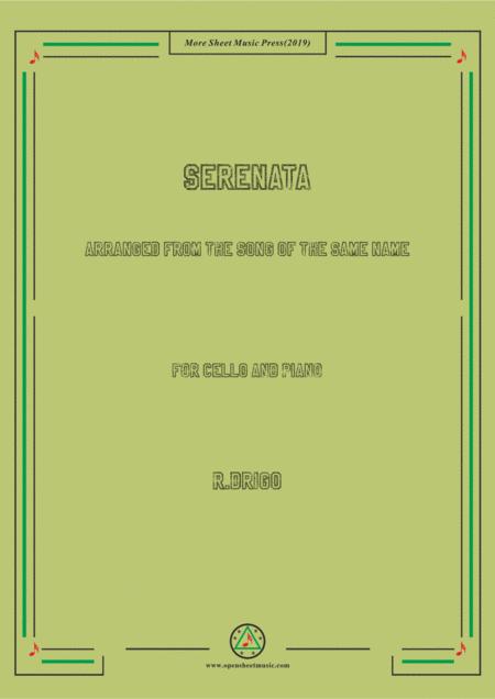 Free Sheet Music Drigo Serenata For Cello And Piano For Voice And Piano