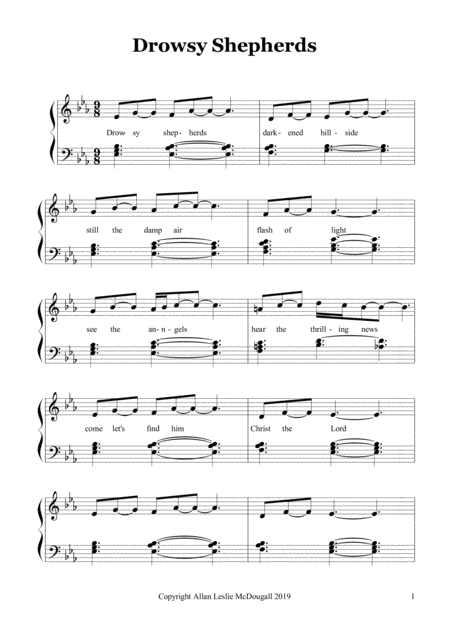 Drowsy Shepherds Sheet Music