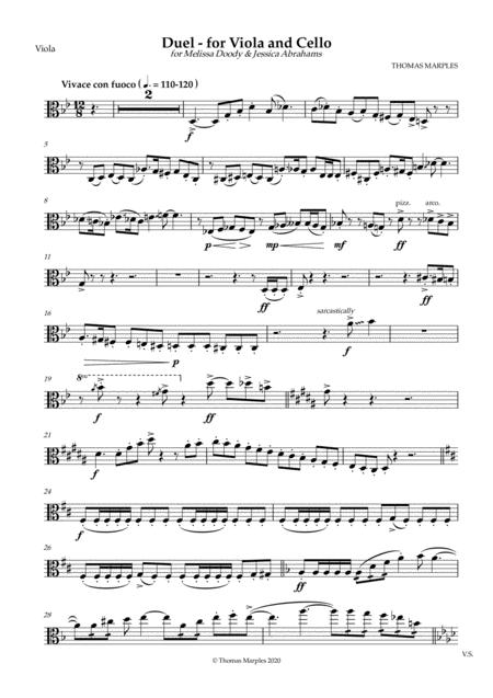 Duel For Viola And Cello Viola Sheet Music