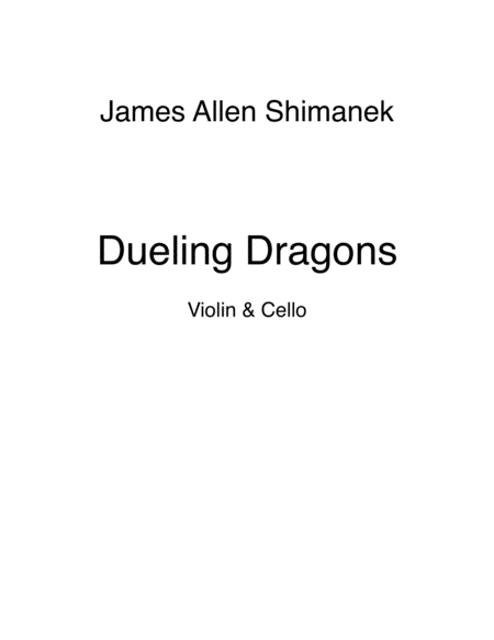 Free Sheet Music Dueling Dragons