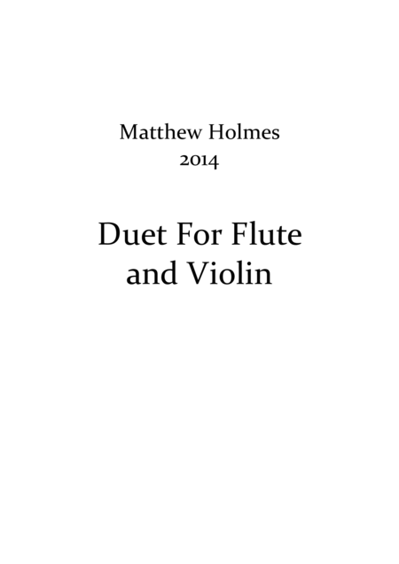 Free Sheet Music Duet For Flute And Violin