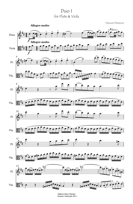 Duet For Flute Viola Sheet Music