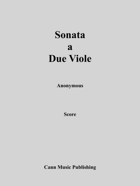 Duet For Two Violas Sheet Music