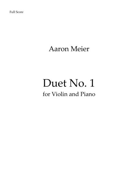 Duet No 1 For Violin And Piano Score And Parts Sheet Music