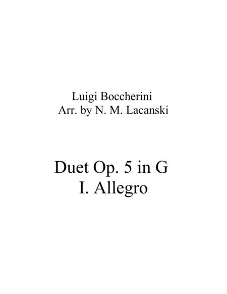 Free Sheet Music Duet Op 5 In G I Allegro