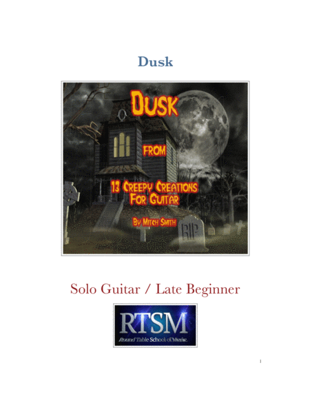 Dusk From 13 Creepy Creations For Guitar Sheet Music