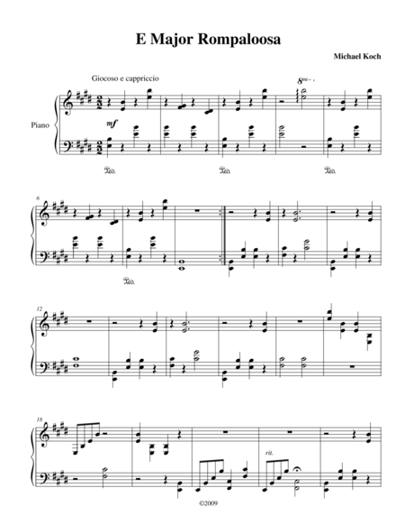 E Major Romp Sheet Music