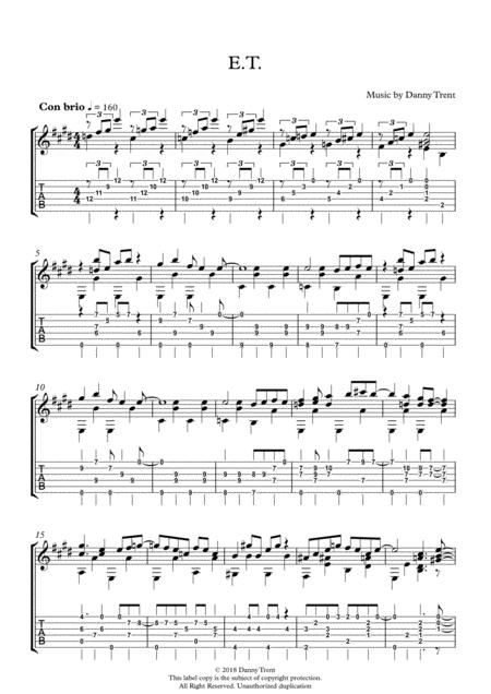 Free Sheet Music E T