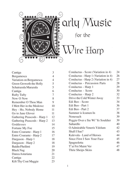 Early Music For Wire Harp Sheet Music