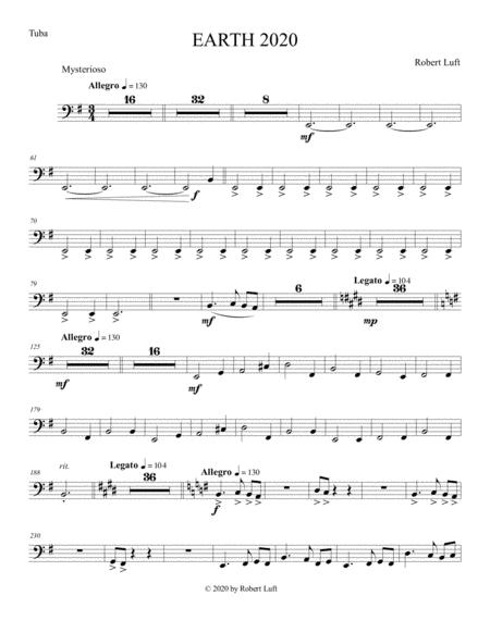 Free Sheet Music Earth 2020 Tuba