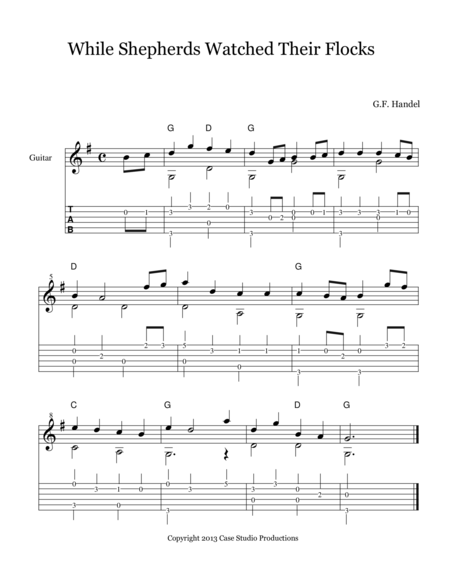 Easy Finger Style Christmas Ii Sheet Music