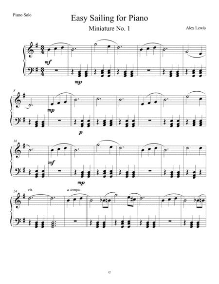 Easy Sailing For Piano Sheet Music