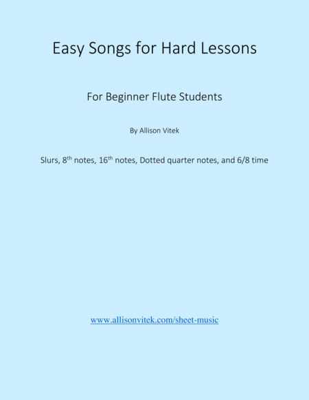 Easy Songs For Hard Lessons Sheet Music