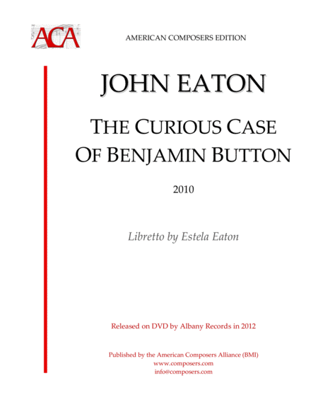 Eaton The Curious Case Of Benjamin Button Sheet Music