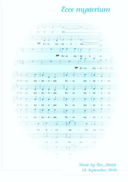 Free Sheet Music Ecce Mysterium