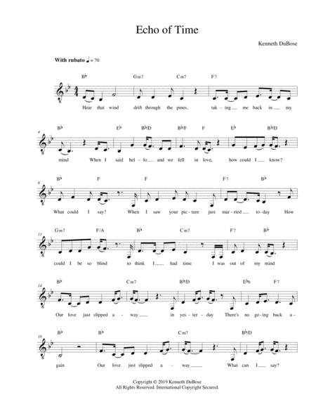 Free Sheet Music Echo Of Time