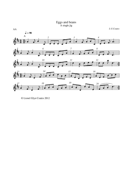 Eggs And Beans Sheet Music